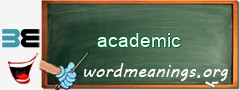 WordMeaning blackboard for academic